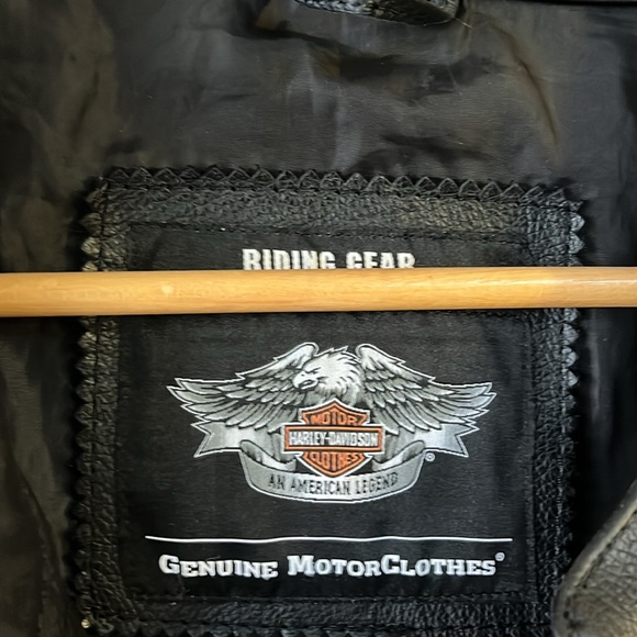 Harley Davidson Motorcycle Black Leather Riding Jacket 4XL - Picture 4 of 14